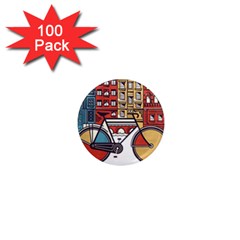 Amsterdam Graphic Design Poster Illustration 1  Mini Magnets (100 Pack)  by 99art