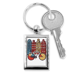 Amsterdam Graphic Design Poster Illustration Key Chain (rectangle) by 99art