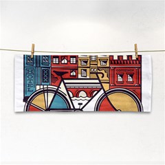 Amsterdam Graphic Design Poster Illustration Hand Towel by 99art