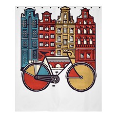 Amsterdam Graphic Design Poster Illustration Shower Curtain 60  X 72  (medium)  by 99art