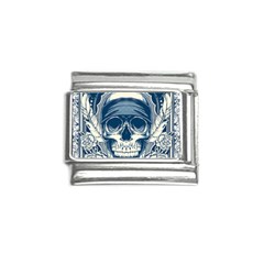 Skull Drawing Italian Charm (9mm)