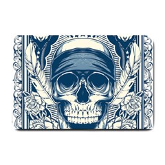 Skull Drawing Small Doormat