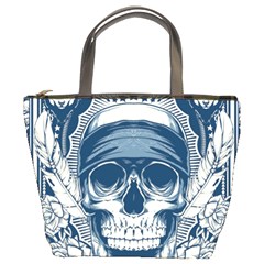 Skull Drawing Bucket Bag