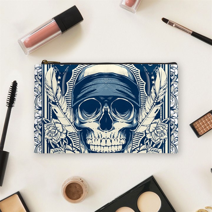 Skull Drawing Cosmetic Bag (Medium)