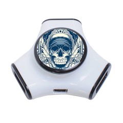 Skull Drawing 3-port Usb Hub by 99art