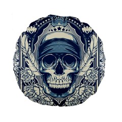 Skull Drawing Standard 15  Premium Flano Round Cushions by 99art