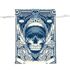 Skull Drawing Lightweight Drawstring Pouch (xl)