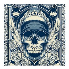 Skull Drawing Banner And Sign 4  X 4  by 99art