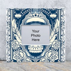 Skull Drawing White Wall Photo Frame 5  X 7  by 99art