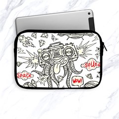 Drawing Clip Art Hand Painted Abstract Creative Space Squid Radio Apple Ipad Mini Zipper Cases by 99art