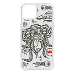 Drawing Clip Art Hand Painted Abstract Creative Space Squid Radio iPhone 14 TPU UV Print Case Front