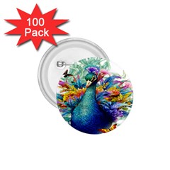 Bird-peafowl-painting-drawing-feather-birds 1 75  Buttons (100 Pack)  by 99art