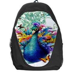 Bird-peafowl-painting-drawing-feather-birds Backpack Bag by 99art