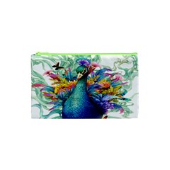 Bird-peafowl-painting-drawing-feather-birds Cosmetic Bag (xs) by 99art