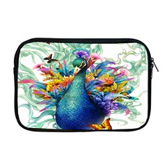 Bird-peafowl-painting-drawing-feather-birds Apple Macbook Pro 17  Zipper Case by 99art