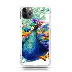 Bird-peafowl-painting-drawing-feather-birds Iphone 11 Pro Max 6 5 Inch Tpu Uv Print Case by 99art