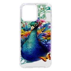 Bird-peafowl-painting-drawing-feather-birds Iphone 14 Pro Max Tpu Uv Print Case by 99art