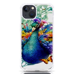 Bird-peafowl-painting-drawing-feather-birds Iphone 13 Tpu Uv Print Case