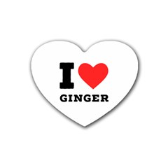 I Love Ginger Rubber Coaster (heart) by ilovewhateva