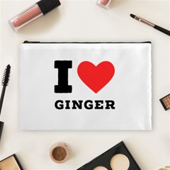 I Love Ginger Cosmetic Bag (large) by ilovewhateva