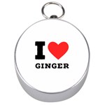 I love ginger Silver Compasses Front