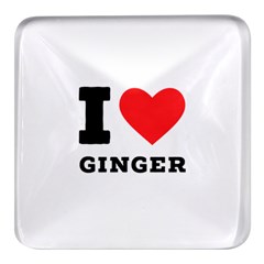 I Love Ginger Square Glass Fridge Magnet (4 Pack)