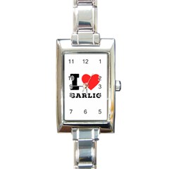 I Love Garlic Rectangle Italian Charm Watch by ilovewhateva