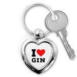 I love gin Key Chain (Heart) Front