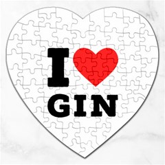 I Love Gin Jigsaw Puzzle (heart) by ilovewhateva