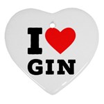 I love gin Heart Ornament (Two Sides) Front