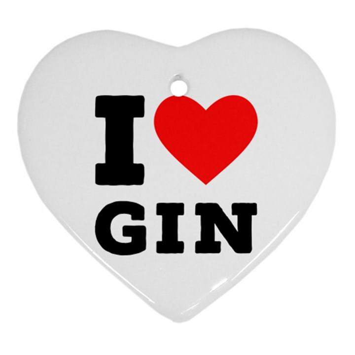 I love gin Heart Ornament (Two Sides)