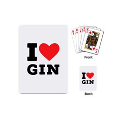 I Love Gin Playing Cards Single Design (mini) by ilovewhateva