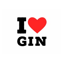 I Love Gin Premium Plush Fleece Blanket (extra Small) by ilovewhateva