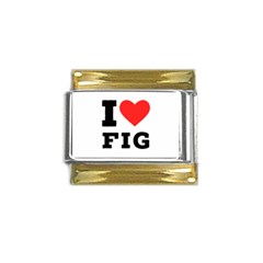 I Love Fig  Gold Trim Italian Charm (9mm) by ilovewhateva