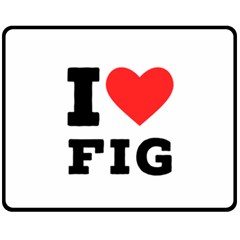 I Love Fig  Fleece Blanket (medium)