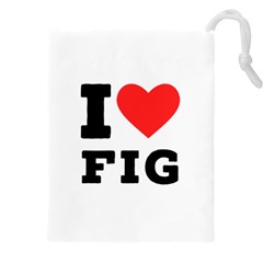 I Love Fig  Drawstring Pouch (5xl) by ilovewhateva