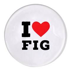 I Love Fig  Round Glass Fridge Magnet (4 Pack)