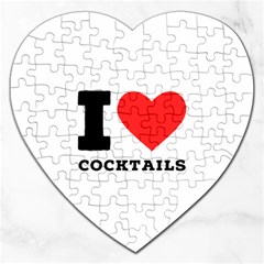 I Love Cocktails  Jigsaw Puzzle (heart) by ilovewhateva