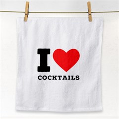 I Love Cocktails  Face Towel by ilovewhateva