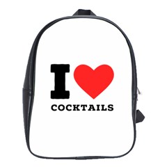 I Love Cocktails  School Bag (large) by ilovewhateva