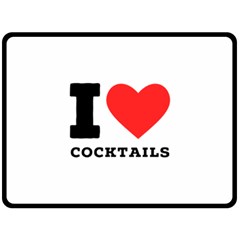 I Love Cocktails  Fleece Blanket (large) by ilovewhateva