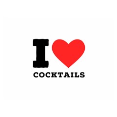 I Love Cocktails  Two Sides Premium Plush Fleece Blanket (extra Small) by ilovewhateva