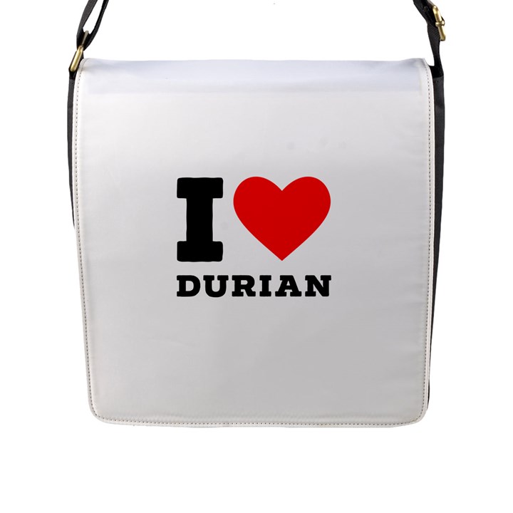 I love durian Flap Closure Messenger Bag (L)