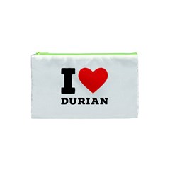 I Love Durian Cosmetic Bag (xs) by ilovewhateva