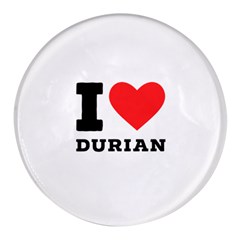 I Love Durian Round Glass Fridge Magnet (4 Pack) by ilovewhateva