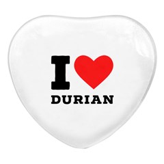 I Love Durian Heart Glass Fridge Magnet (4 Pack) by ilovewhateva