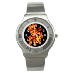 Live Coals Stainless Steel Watch by artworkshop