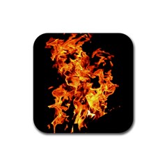 Live Coals Rubber Square Coaster (4 Pack) by artworkshop