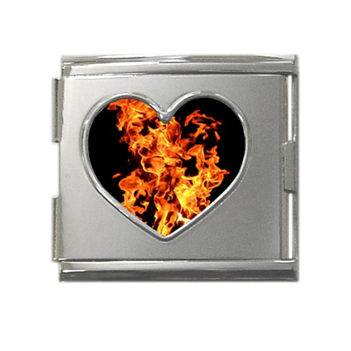 Live Coals Mega Link Heart Italian Charm (18mm)