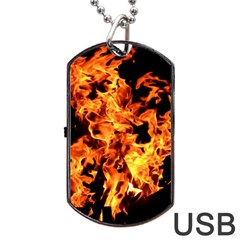 Live Coals Dog Tag Usb Flash (one Side) by artworkshop